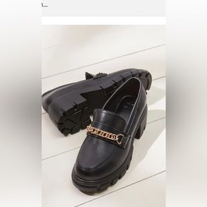 Leli chain detail lug sole loafer by JustFab